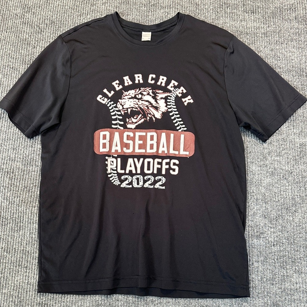 Sport-Tek Clear Creek Baseball Playoffs T-Shirt XL Black Recycled Polyester